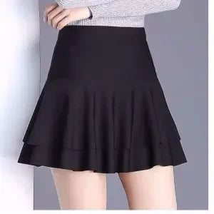 Square dance double cake skirt A-line skirt sailor dance skirt autumn/winter high waist dance wardrobe malfunction-proof red